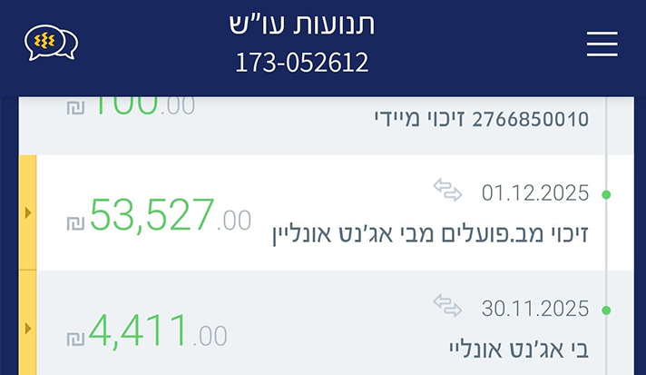 תמונה של הוכחת תשלום
